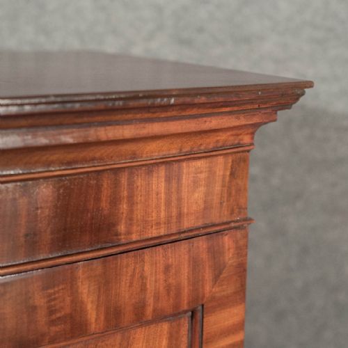 fig 3. Antique Bow Front Large Cabinet Linen Press Quality Flame Mahogany English c1870