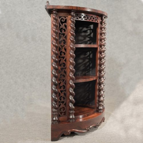 fig 4. Antique Corner Whatnot Display Cabinet in Fine Rosewood English Victorian c1850