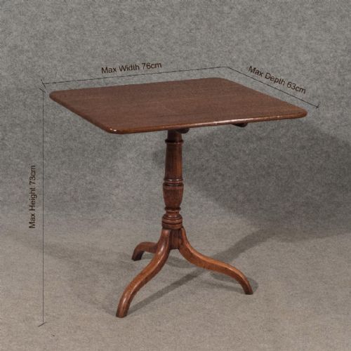 fig 1. Antique Tripod Table Lamp Display Tilt Side Top English Oak Regency Period c1830