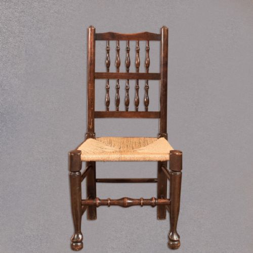 fig 3. Set of 4 Victorian Spindle Back Chairs, Oak c.1900