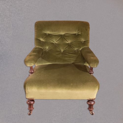 fig 1. Victorian Button Back Armchair, c.1900