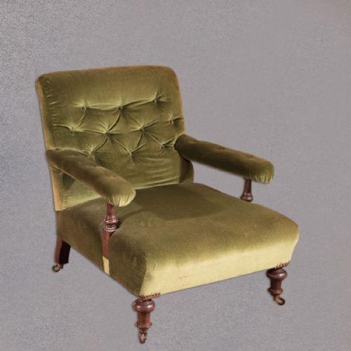 fig 2. Victorian Button Back Armchair, c.1900