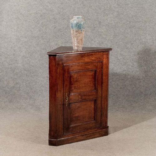 fig 2. Antique Oak Corner Cupboard Display Cabinet For Floor or Wall - Georgian c1800
