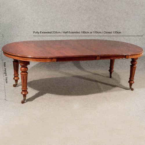 fig 2. Antique Dining Table Large Extending Seats From 4 - 10 Victorian Mahogany c1870