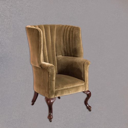 Victorian Antique Armchair, Scottish Fireside Wing Back