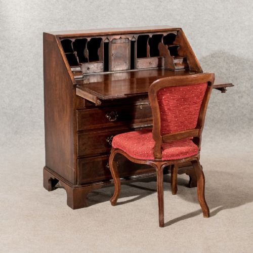 fig 2. Antique Bureau Writing Desk Mahogany Edwardian English Quality Interior c1910
