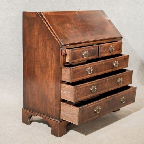 fig 4. Antique Bureau Writing Desk Mahogany Edwardian English Quality Interior c1910