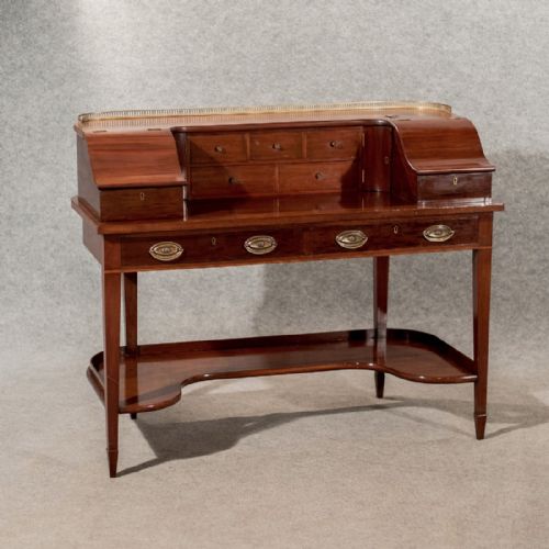 fig 2. Antique Writing Desk Bureau Victorian Mahogany Quality Bon Heur Du Jour c1850