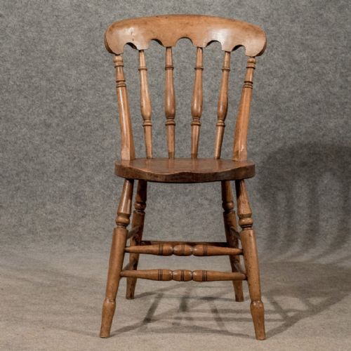fig 2. Antique Elm Windsor Station Chair Kitchen Dining English Victorian c1850