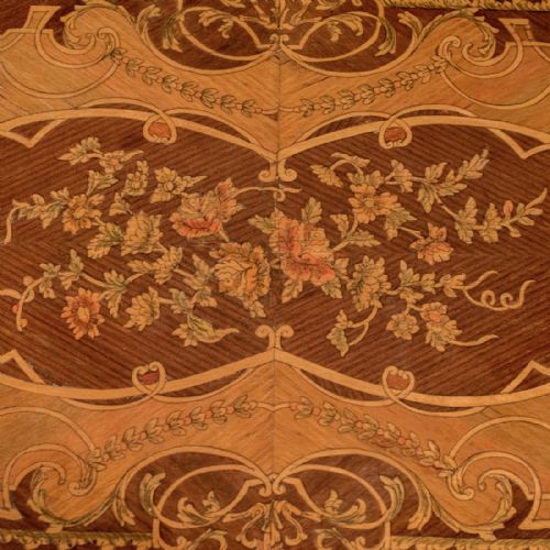 fig 3. Antique Italian Coffee Side Table Gilt Metal & Fine Marquetry 19th Century c1900