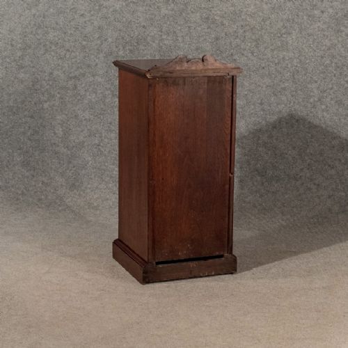 fig 3. Antique Walnut Small Side Cabinet Pot Cupboard Bedside Table - Edwardian c1900