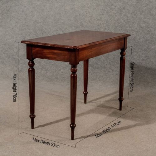fig 1. Antique Elegant Side Hall Lamp Table - English Georgian - Mahogany c1800
