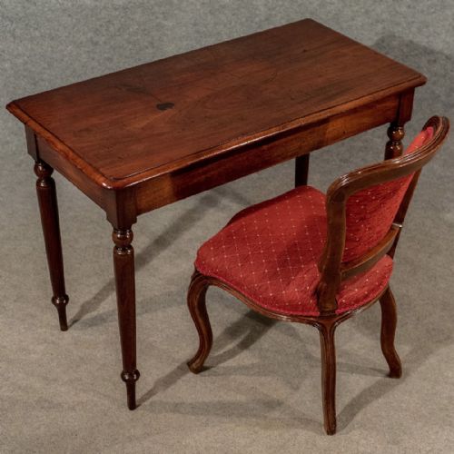 fig 3. Antique Elegant Side Hall Lamp Table - English Georgian - Mahogany c1800