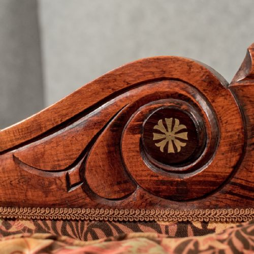 fig 3. Antique Settee Regency Period Scroll End Sofa Rosewood Brass Inlay English c1820