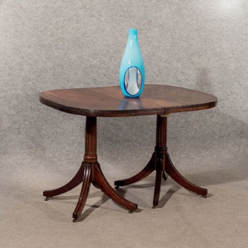 fig 2. Antique D-End Extending Dining Table Pair of Demi-Lunes Georgian Mahogany c1800