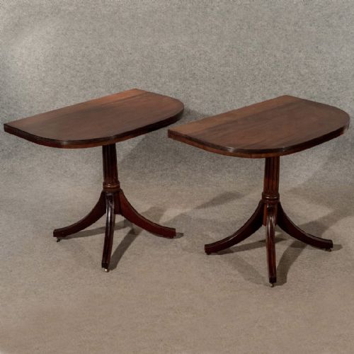 fig 4. Antique D-End Extending Dining Table Pair of Demi-Lunes Georgian Mahogany c1800