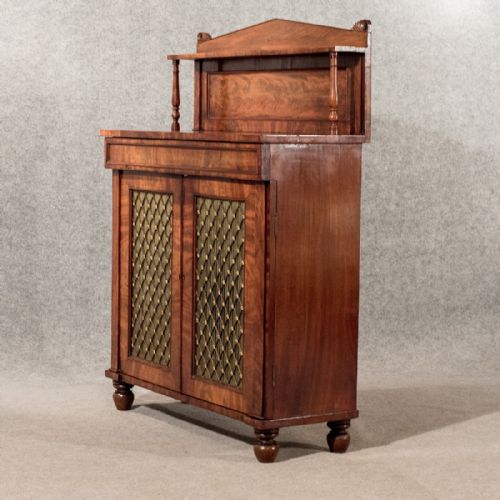 fig 2. Antique Chiffonier Side Cabinet Sideboard Quality Mahogany English Regency c1820