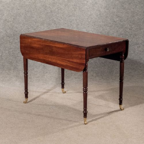 fig 2. Antique Pembroke Lamp Side Display Table Mahogany English Regency c1820