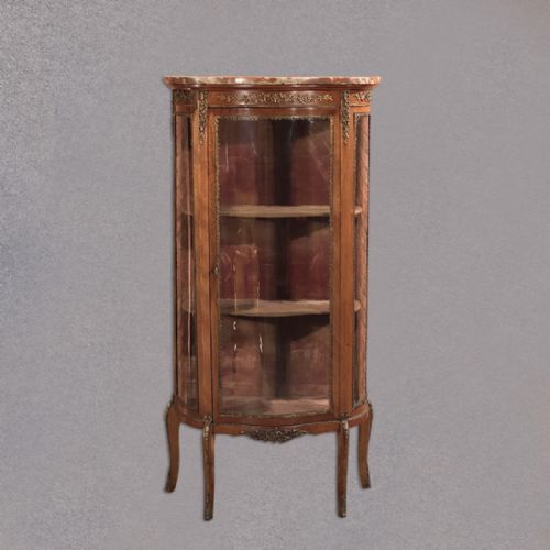 Antique French Bombé Vitrine, Display Cabinet C1880