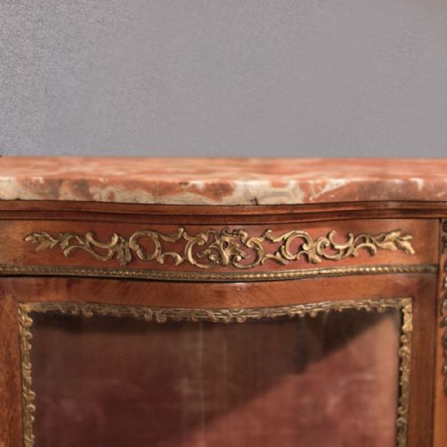 fig 3. Antique French Bombé Vitrine, Display Cabinet c1880
