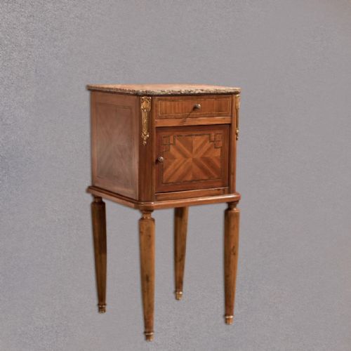 Antique Pot Cupboard, Mahogany Bedside Table C1900