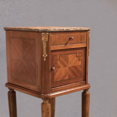 fig 1. Antique Pot Cupboard, Mahogany Bedside Table c1900