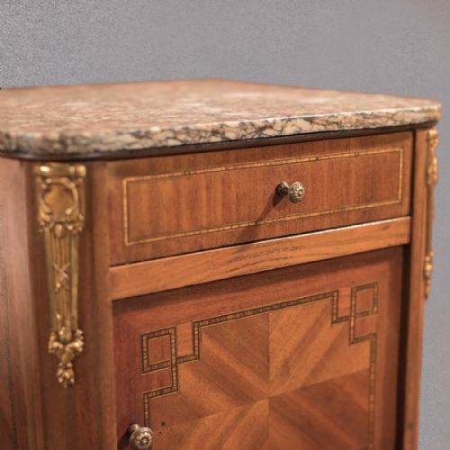 fig 4. Antique Pot Cupboard, Mahogany Bedside Table c1900