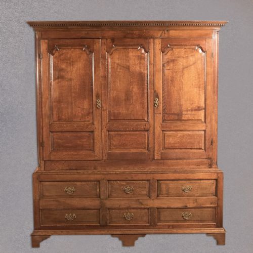 fig 3. Antique Wardrobe, Georgian Press Cupboard, English Oak