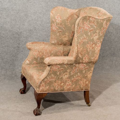 fig 2. Antique Large Wing Armchair Wingback Fireside Chair Fine Shape Victorian c1890