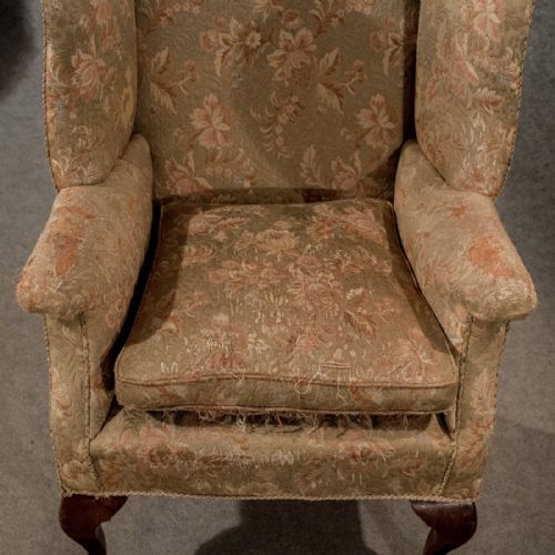 fig 4. Antique Large Wing Armchair Wingback Fireside Chair Fine Shape Victorian c1890