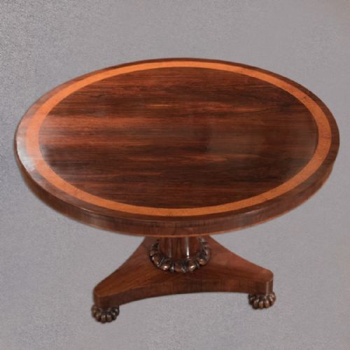 fig 1. Antique Breakfast Table, William IV Rosewood Tilt Top