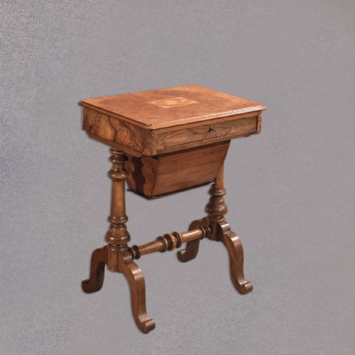 Antique Work Table, Victorian Sewing Table C1860