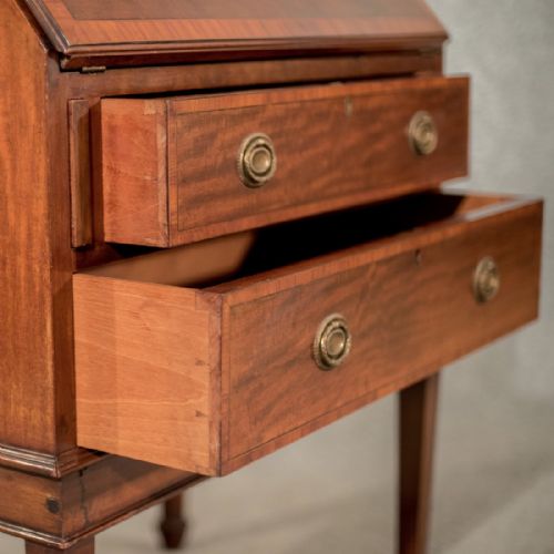 fig 3. Antique Writing Desk Bureau Edwardian Mahogany Quality Bon Heur Du Jour c1910