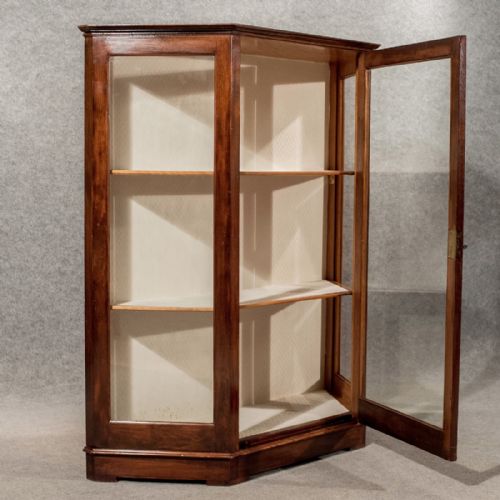 fig 2. Antique Display China Cabinet Vitrine Quality English Victorian Mahogany c1880