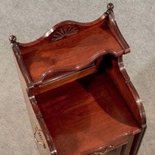 fig 3. Antique Log Bin Coal Purdonium Cabinet Fire Side Hearth Store Walnut c1910