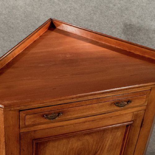 fig 4. Antique Corner Cupboard Display Cabinet Floor Standing Victorian Mahogany c1870