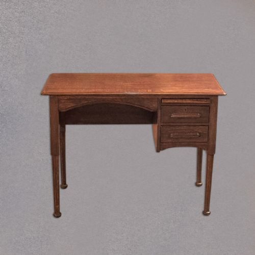 fig 1. Antique Writing Table, Edwardian Oak Desk