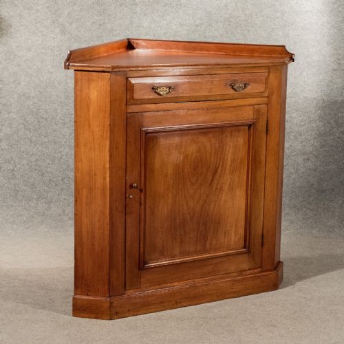 Antique Corner Cupboard Display Cabinet Floor Standing Victorian Mahogany C1870