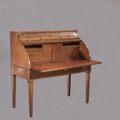Antique Roll Top Desk, George III Mahogany Writing Table