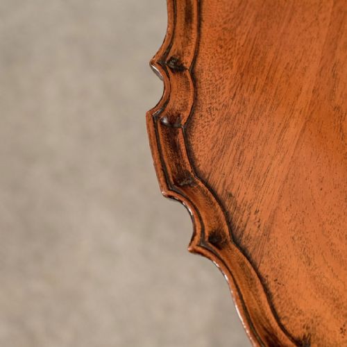 fig 2. Antique Tripod Wine Side Lamp Table Edwardian Mahogany Quality Pie-Crust c1910