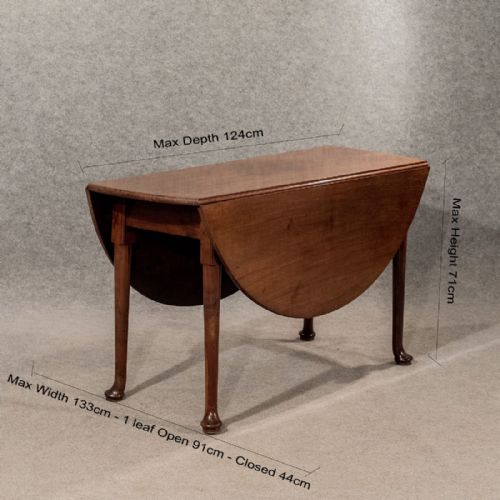 fig 1. Antique Dining Table Drop Leaf Gate Leg English Georgian Quality Mahogany c1800
