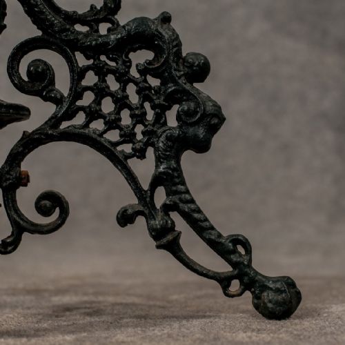 fig 3. Antique Ornate Cast Iron & Marble Victorian Garden Table Plant Stand c1900