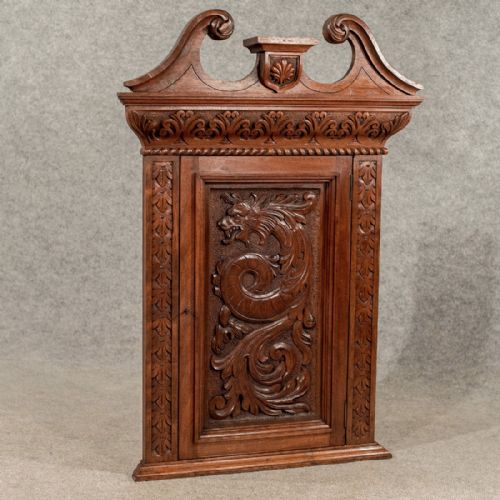 Antique Walnut Carved Corner Cabinet Cupboard Quality Edwardian Oriental C1910