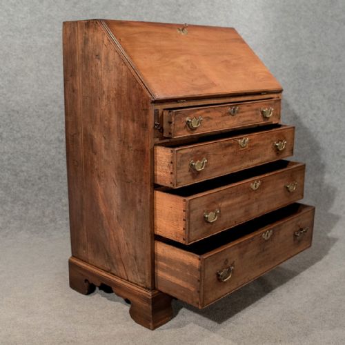 fig 2. Antique Writing Desk Bureau Chest English Georgian Mahogany Quality c1800