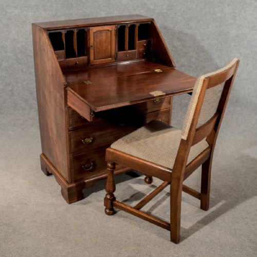 fig 3. Antique Writing Desk Bureau Chest English Georgian Mahogany Quality c1800