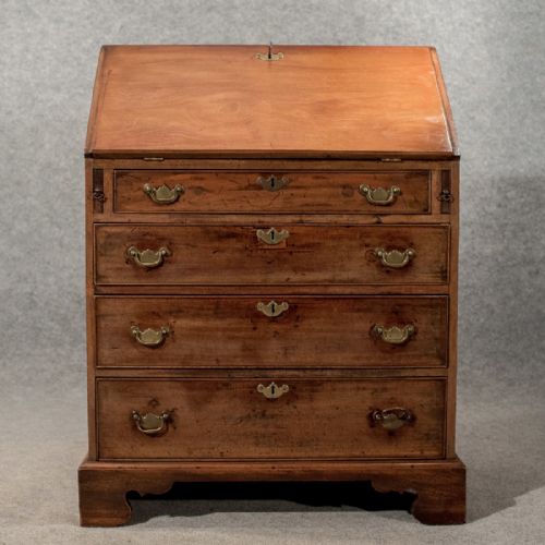 fig 4. Antique Writing Desk Bureau Chest English Georgian Mahogany Quality c1800