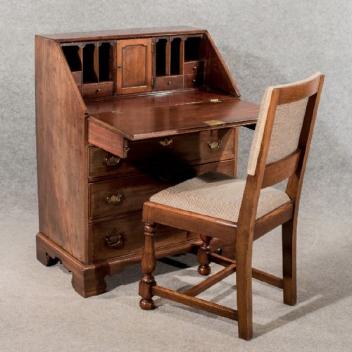fig 5. Antique Writing Desk Bureau Chest English Georgian Mahogany Quality c1800