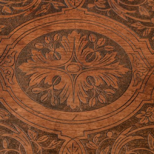 fig 4. Antique Walnut Carved Card Games Hall Table English Victorian Fine Quality c1900