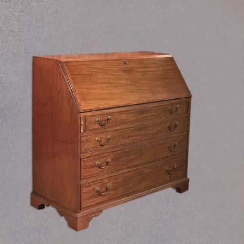 fig 1. Antique Bureau, Georgian Mahogany c.1780