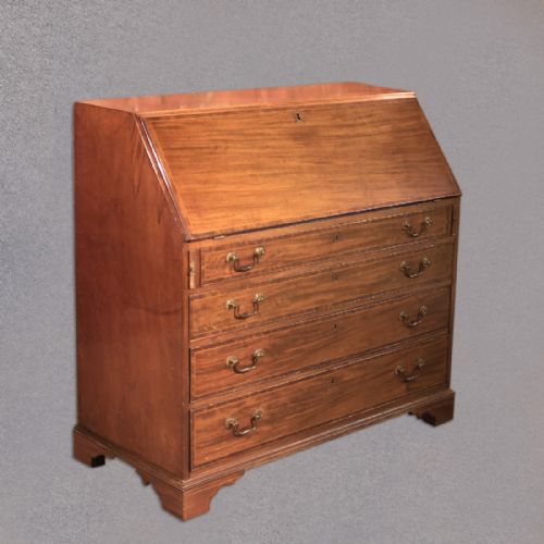 fig 2. Antique Bureau, Georgian Mahogany c.1780